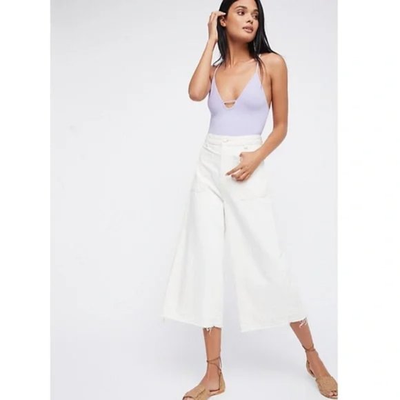 Free People Tops - New Intimately Free People Move Along ribbed cutout keyhole dainty bodysuit
